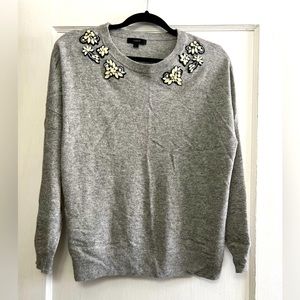 J.Crew beaded holiday sweater.